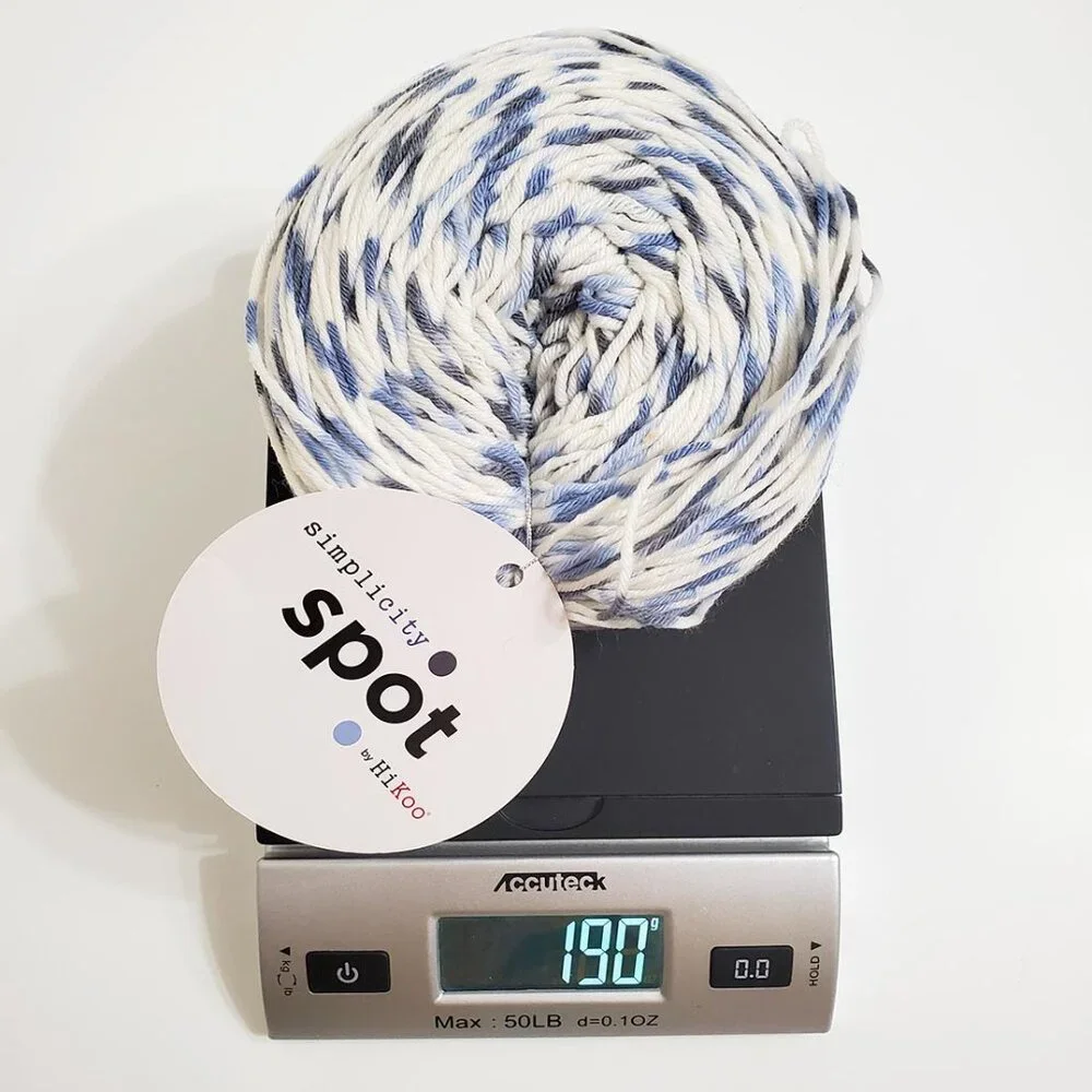 Hikoo Simplicity Spot Yarn Denim 702 190g 417m Merino Superwash Blend Knit